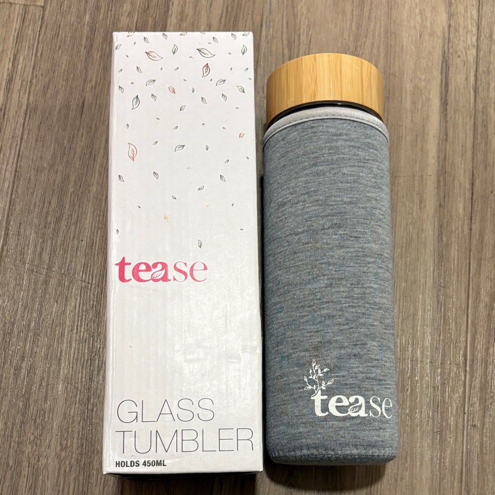 Tease Gray Tumbler with Bamboo Lid